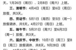 国家法定节假日安排通知（法定节假日通知）