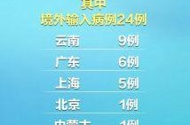 31省新增本土31例（31个省今天新增多少例）