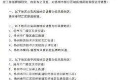 扬州1地调整为高风险 8地为中风险地区，扬州列为中高风险地区