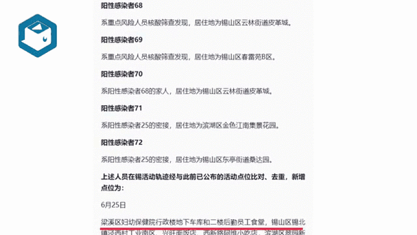 江苏无锡发现14名阳性 多人系工友(江苏出现1名患者感染10人案例)