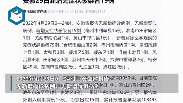 安徽省疫情最新消息（安徽感染病毒最新消息）