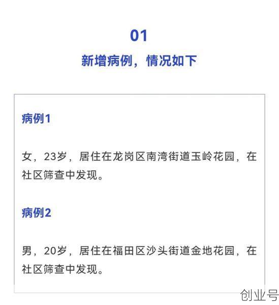 深圳福田发现1例阳性病例(深圳发现一例阳性)