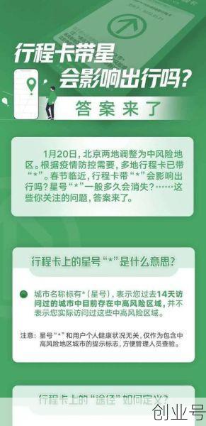 行程卡 北京带星（行程卡带星号有影响吗）