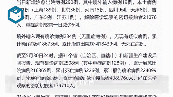 31个省区市新增确诊病例21例,31个省今天新增多少例