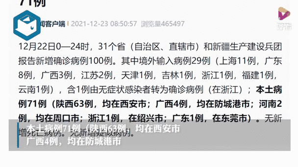 31省区市新增71例本土确诊病例，31省区市增17例病例