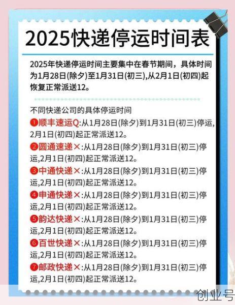 2024年快递什么时候停，年后快递什么时候恢复