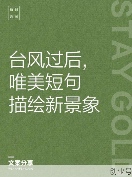 台风过后的句子唯美短句，台风过后最经典十句话