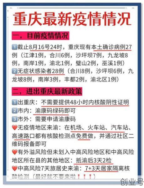 疫情最新数据消息中高风险地区名单重庆,重庆哪些地方是疫情中高风险地区