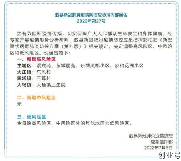 疫情中高风险地区最新名单安徽泗县,安徽疫情中高风险地区名单