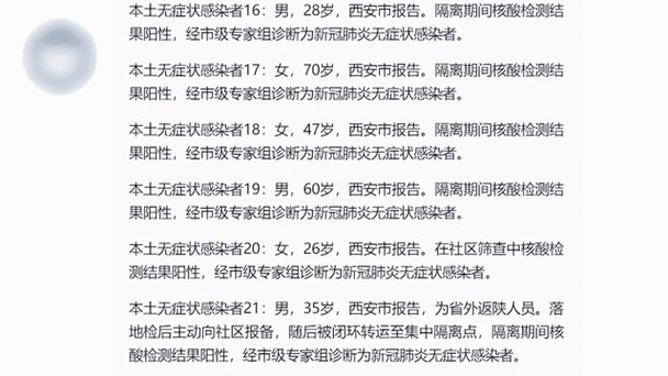 陕西累计本土1301例病例，31省市新增本土病例最新消息